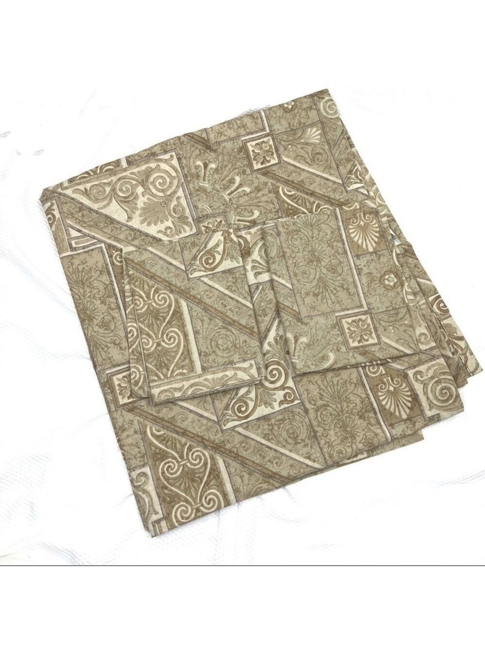 𝅺euc- 80s Vintage Crown Crafts Full Flat Sheet & 2 Pillowcases